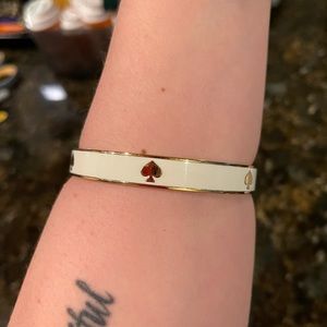 Kate Spade white and gold bangle